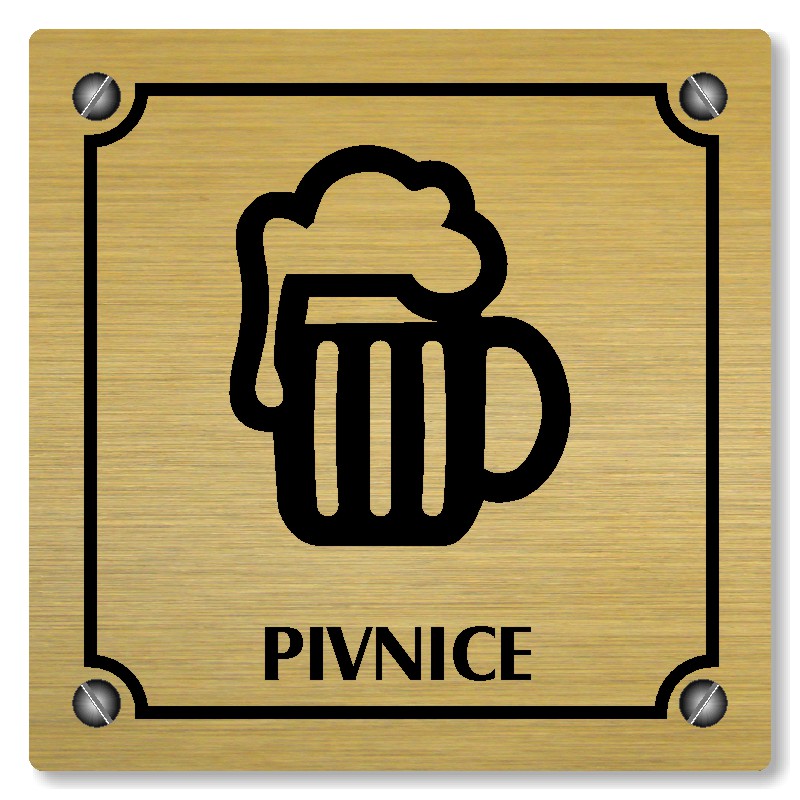 Pivnice, 118x118mm, zlatá, Kansas